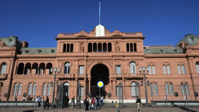 Casa Rosada, sede de gobierno de Argentina.