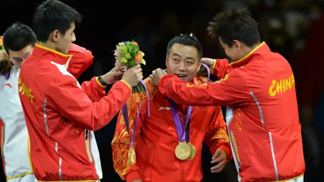 لاعبو الصين في تنس الطاولة
