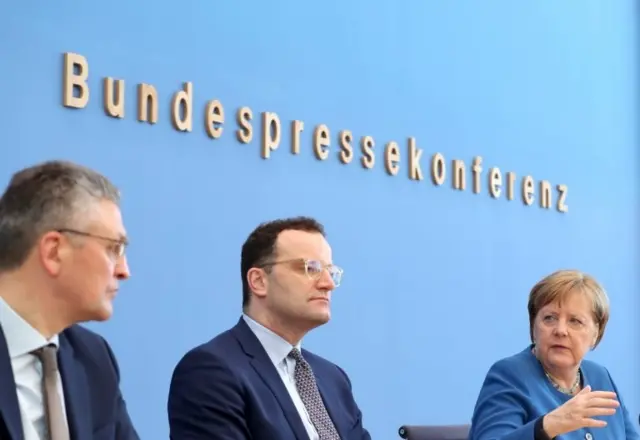 Press conference of German Chancellor Angela Merkel on coronavirus