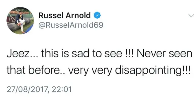 පල්ලෙකැලේ ක්‍රීඩාංගනයේ උද්ගත වූ තත්වය සම්බන්ධයෙන් සමාජ මාධ්‍ය ජාලය ඔස්සේ ප්‍රතිචාර පළ වෙමින් පවතී.