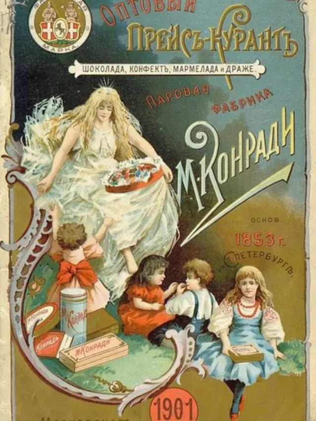 Прейскурант продукции кондитерской фабрики Конради, 1901 год