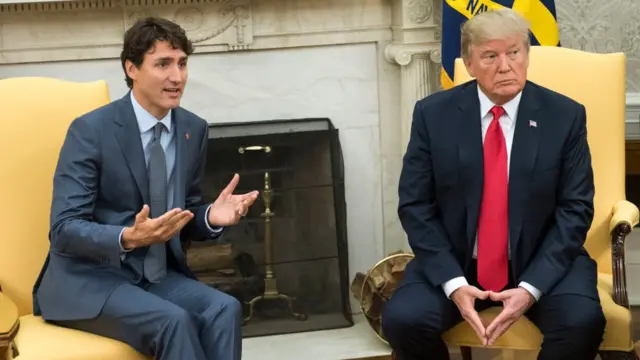 ਕੈਨੇਡਾ ਦੇ ਪ੍ਰਧਾਨ ਮੰਤਰੀ ਜਸਟਿਨ ਟਰੂਡੋ, ਡੌਨਲਡ ਟਰੰਪ