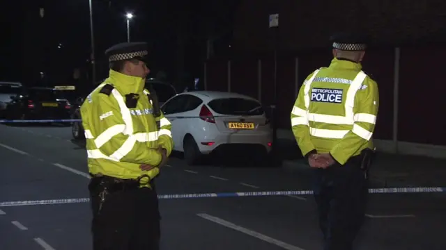 Police cordon near London City Airport