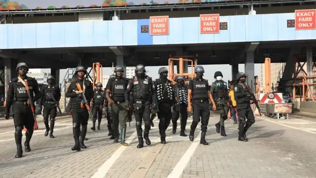 Police full ground for Lekki Tollgate
