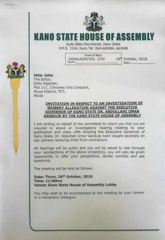 Letter to Daily Nigerian