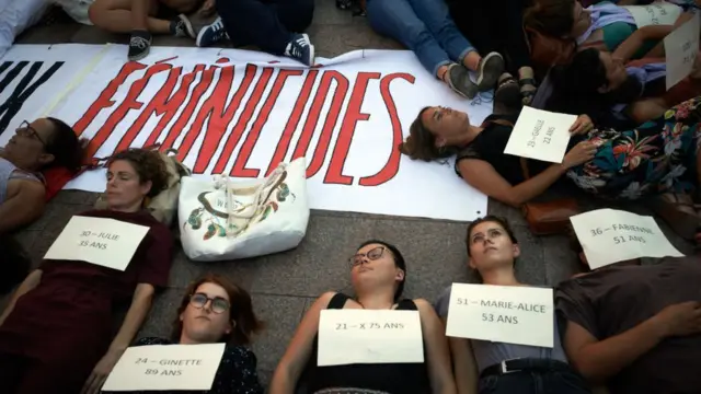 Protesta contra feminicidios