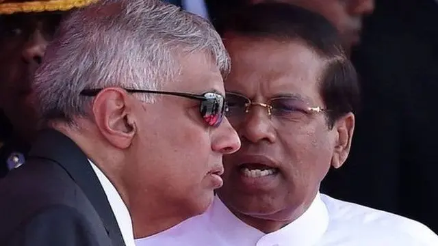 Maithreepala Sirisena and Ranil Wickremasinghe