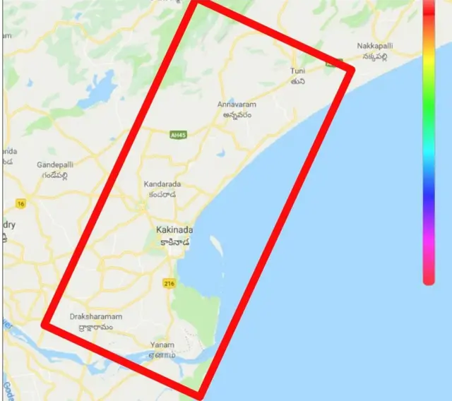 తుపాను తీరం దాటనున్న ప్రాంతం