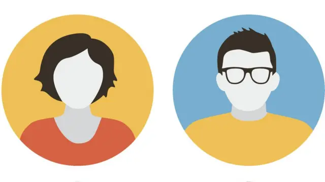 Dos ilustraciones con fotos de perfil