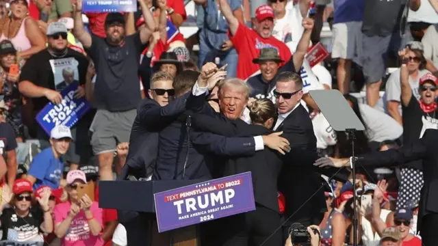 Trump was defiant in the moments after being struck by a bullet at a rally