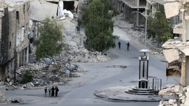 یکی از محلات تحت کنترل شورشیان در شرق حلب