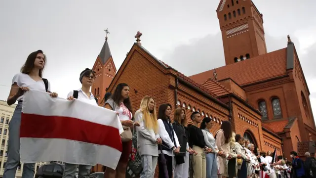 Акция около Красного костела