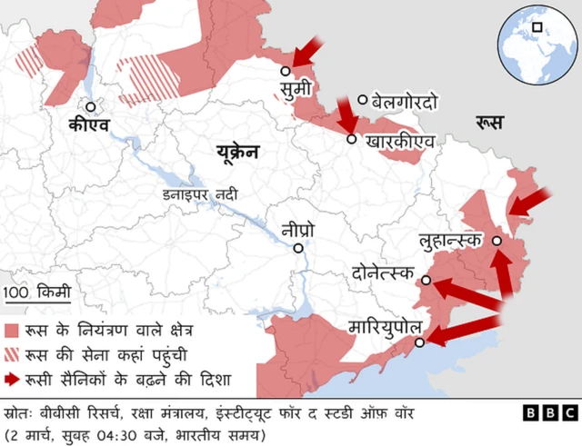 पूर्व से हमला