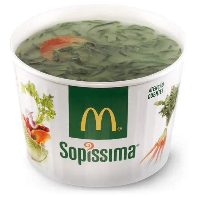 Di Portugal, McDonald's menghidangkan chorizo dan sup kentang pedas.