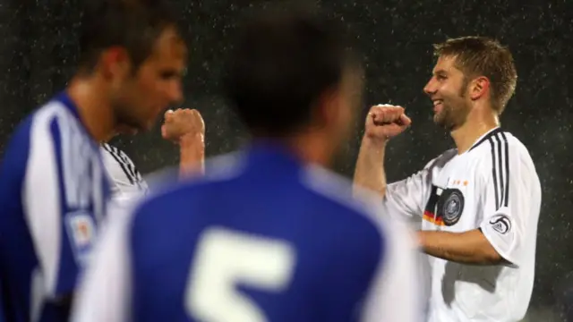 Hitzlsperger playing for Germany in 2010