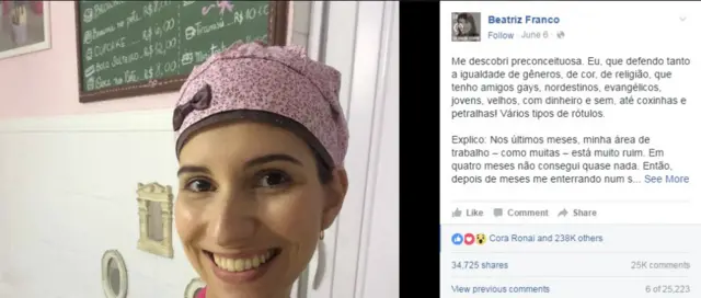 Post já teve 230 mil curtidas e 33 mil compartilhamentos