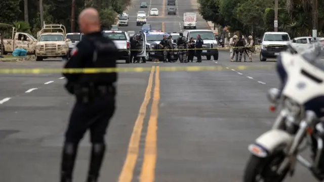 Escena de un crimen en Tijuana