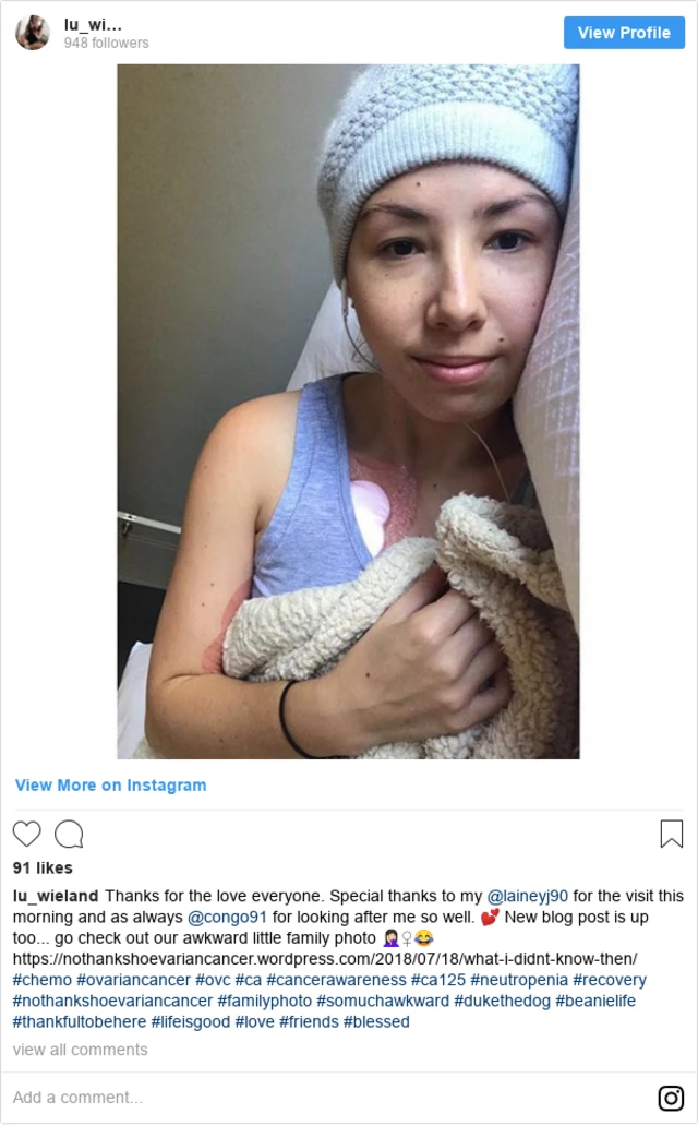 ሉሲ ዌላነድ ኣብ ኢነስታግራም ዝጠቅዓቶ ሰእሊ