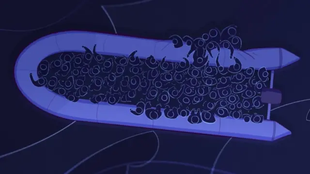 لیبیا کے پناہ گزینوں کی کشتی