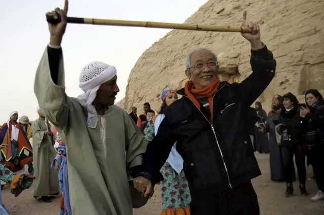 Церемония в египетском храмовом комплексе Абу-Симбел