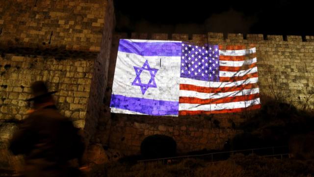 أعلام الولايات المتحدة وإسرائيل