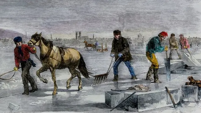 Сборщики льда, Северная Америка, 1850-е годы