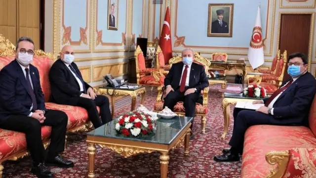 CHP heyeti, TBMM Başkanı Mustafa Şentop'u ziyaret etti