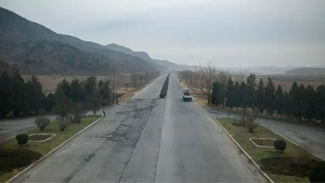 连接平壤与开城公路的其中一部份