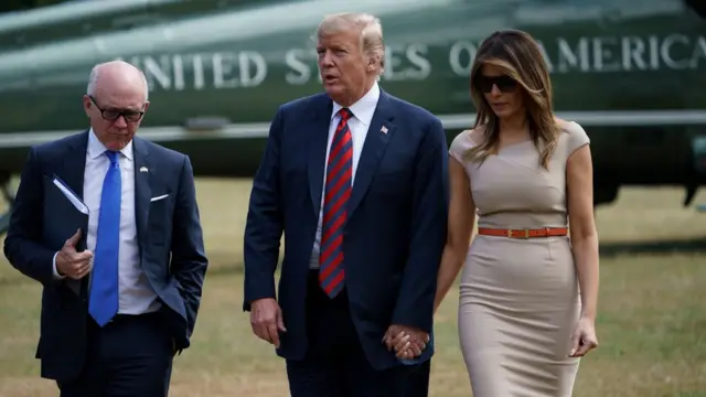 Woody Johnson, Donald Trump, Melania Trump