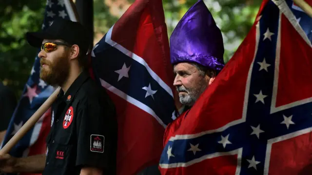 Concentración de defensores de la Confederación americana