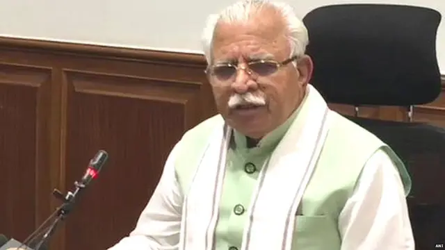 ਹਰਿਆਣਾ ਦੇ ਮੁੱਖ ਮੰਤਰੀ ਮਨੋਹਰ ਲਾਲ ਖੱਟਰ