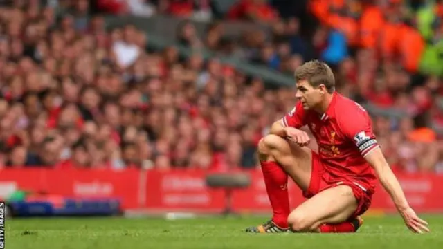 Igihe Steven Gerrard anyerera, Demba Ba yinjije igitsindo catumye Liverpool itakaza icizere c'ugutsindira ihiganwa rya 2013-2014