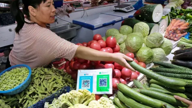 Mercado en China con sistema de pago WeChat