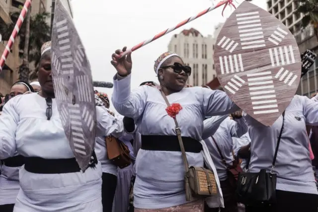 Hoton mabiya cocin Shembe da ke girmama Mduduzi "Unyazi Lwezulu"