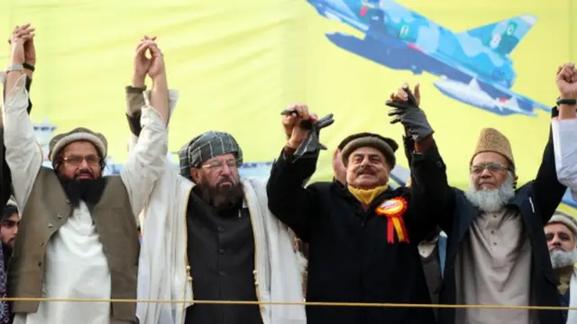 હાફીઝ સઇદ, મૌલાના સમી ઉલ હક, હામિદ ગુલ અને સૈયદ મુનવ્વર હસન