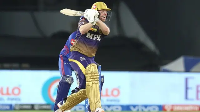 कोलकाता के कप्तान इयोन मॉर्गन शून्य पर आउट हुए