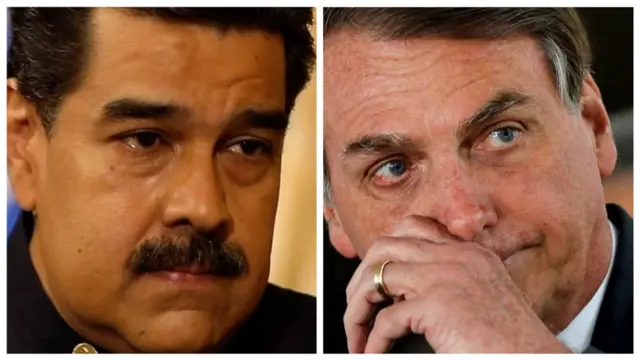 Nicolás Maduro e Jair Bolsonaro