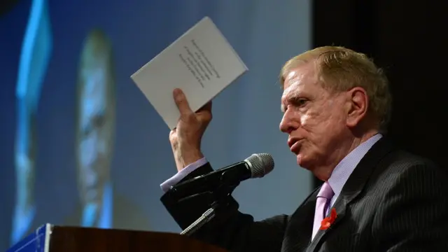 2015년 서울에서 열린 서울인권회의에서 기조연설하고 있는 마이클 커비 전 유엔 북한인권조사위원장