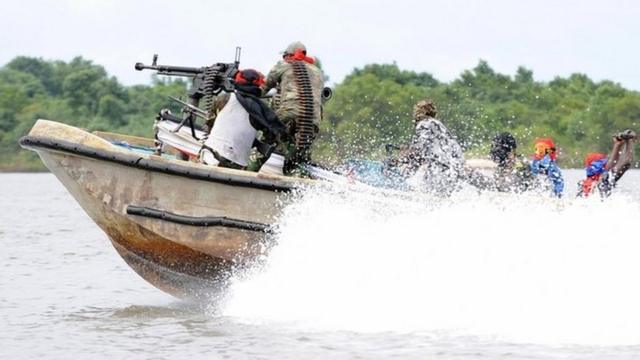 Militantes en el Delta del Niger.
