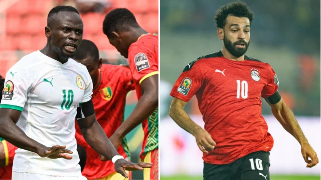 Senegal forward Sadio Mane and Egypt forward Mo Salah