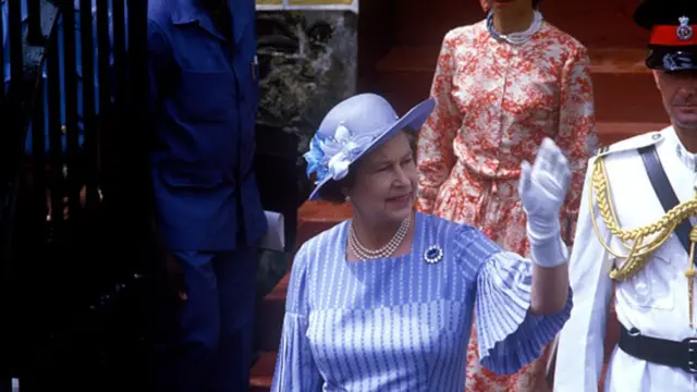 A rainha Elizabeth 2ª visitou Granada em 1985