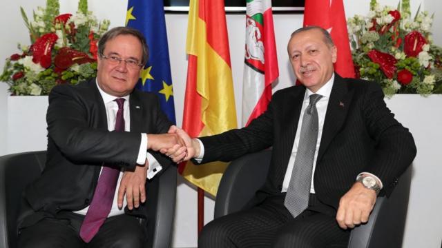 Laschet ve Cumhurbaşkaın Erdoğan, 29 Ekim 2018'de Köln'de görüşmüştü.
