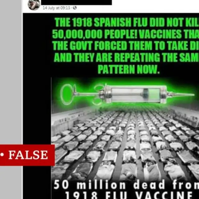 ১৯১৮র মহামারি নিয়েও অনলাইনে ছড়ানো হচ্ছে টিকার জন্যই নাকি মানুষ মারা গিয়েছিল