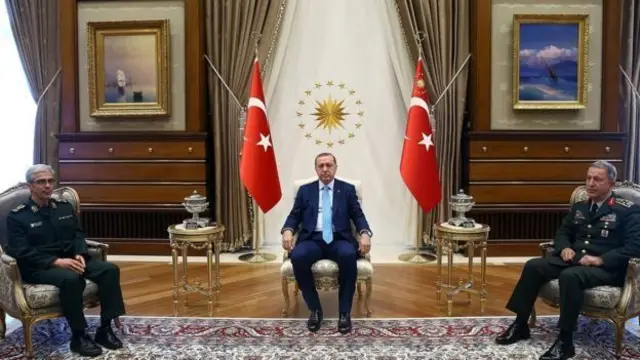 سرلشکر باقری (چپ) در اواسط ماه اوت به آنکارا سفر کرد