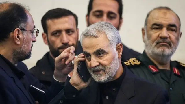 قاسم سلیمانی و حسین سلامی