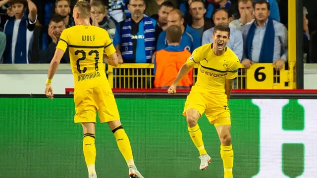 Christian Pulic only goal help Borussia Dortmund defeat Club Brugge.