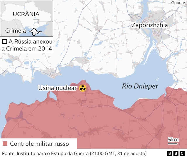 Mapa mostra localização da usina nuclearo que é free bet rolloverZaporizhzhia