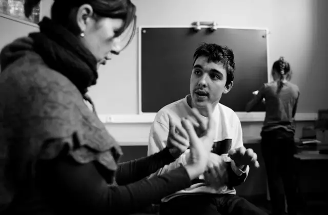 Илья с педагогом