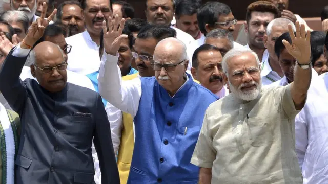 लालकृष्ण आडवाणी, मोदी और रामनाथ कोविंद