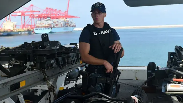 Soldado de la Marina estadounidense.